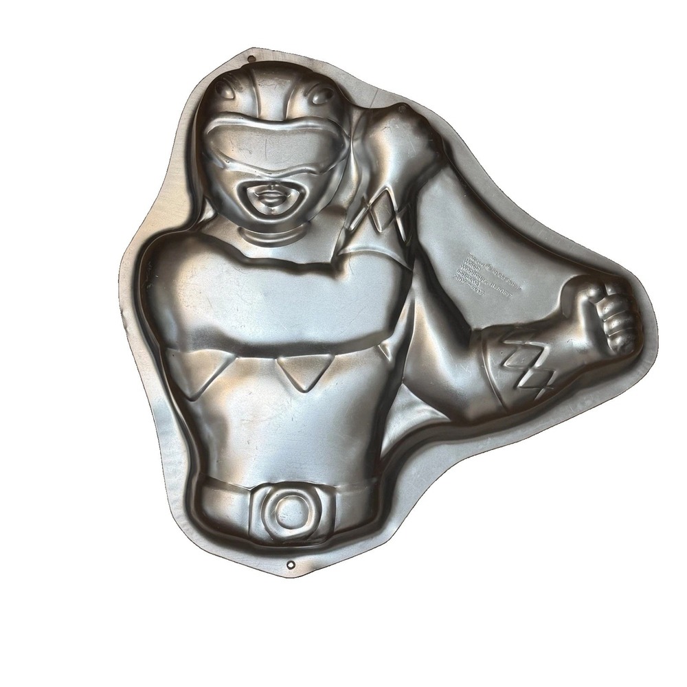 Vtg 1994 Wilton Mighty Morphin Power Rangers Aluminum Birthday Cake Pan Mold